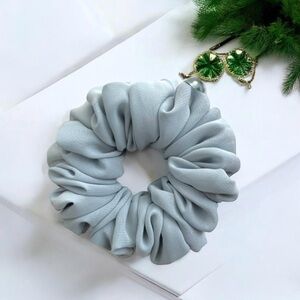 Elegant Gray Hair Scrunchie